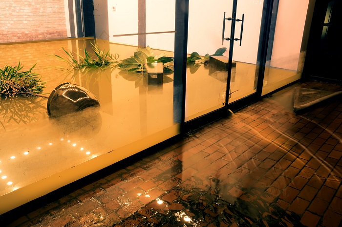 Flood water inside a Florida property after a storm